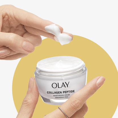 Olay Collagen Peptide Face Moisturizer, Firming Cream for Women, Fragrance-Free, Non-Greasy - Hydrating, Anti-Aging, Anti-Wrinkle, Smooth Fine Lines, Plumping Skin Care - Niacinamide, 50 mL