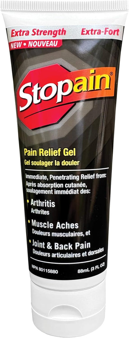 Stopain 強效止痛凝膠，快速緩解關節炎、肌肉酸痛、關節痛和背痛，不油膩