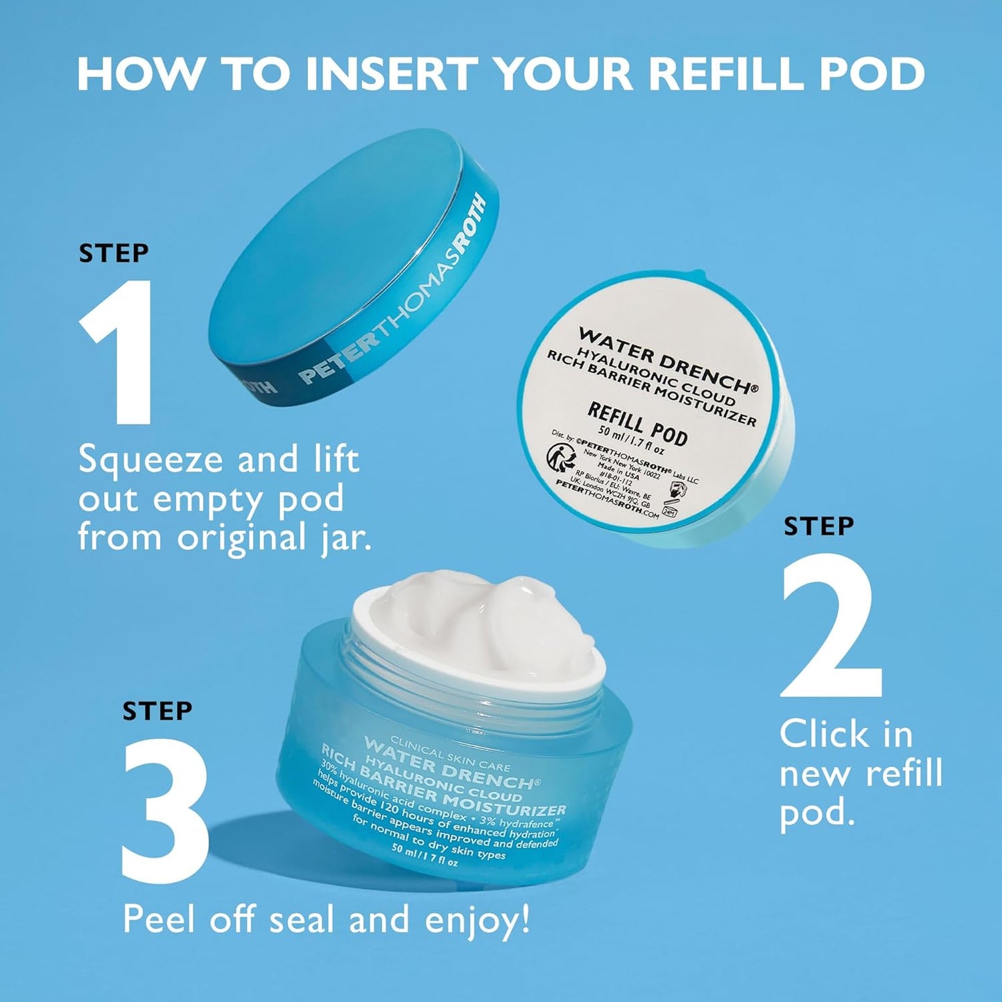 Peter Thomas Roth Water Drench Hyaluronic Cloud Rich Barrier Moisturizer Moisturizer Unisex-1.7 oz