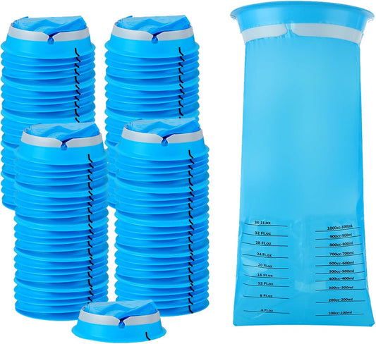 Acrux7 100 Pack Vomit Bags Disposable Emesis Bag for Car Boat Travel