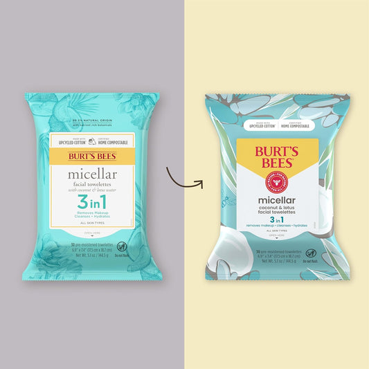 Burt's Bees Micellar Cleansing Towelettes By Burts Bees for Unisex - 30 Pc Towelettes, 30 Count