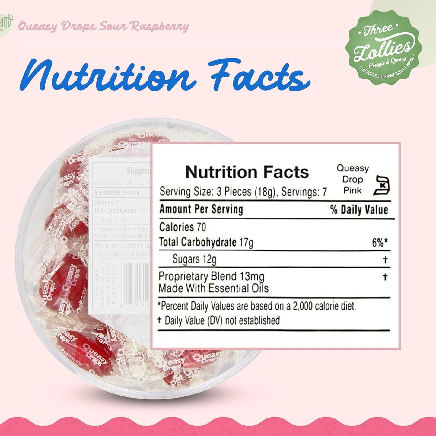 Queazy Drops – Raspberry Flavor | 21 Drops | Drug-Free Nausea Relief for Motion Sickness, Chemo & More | Gluten-Free