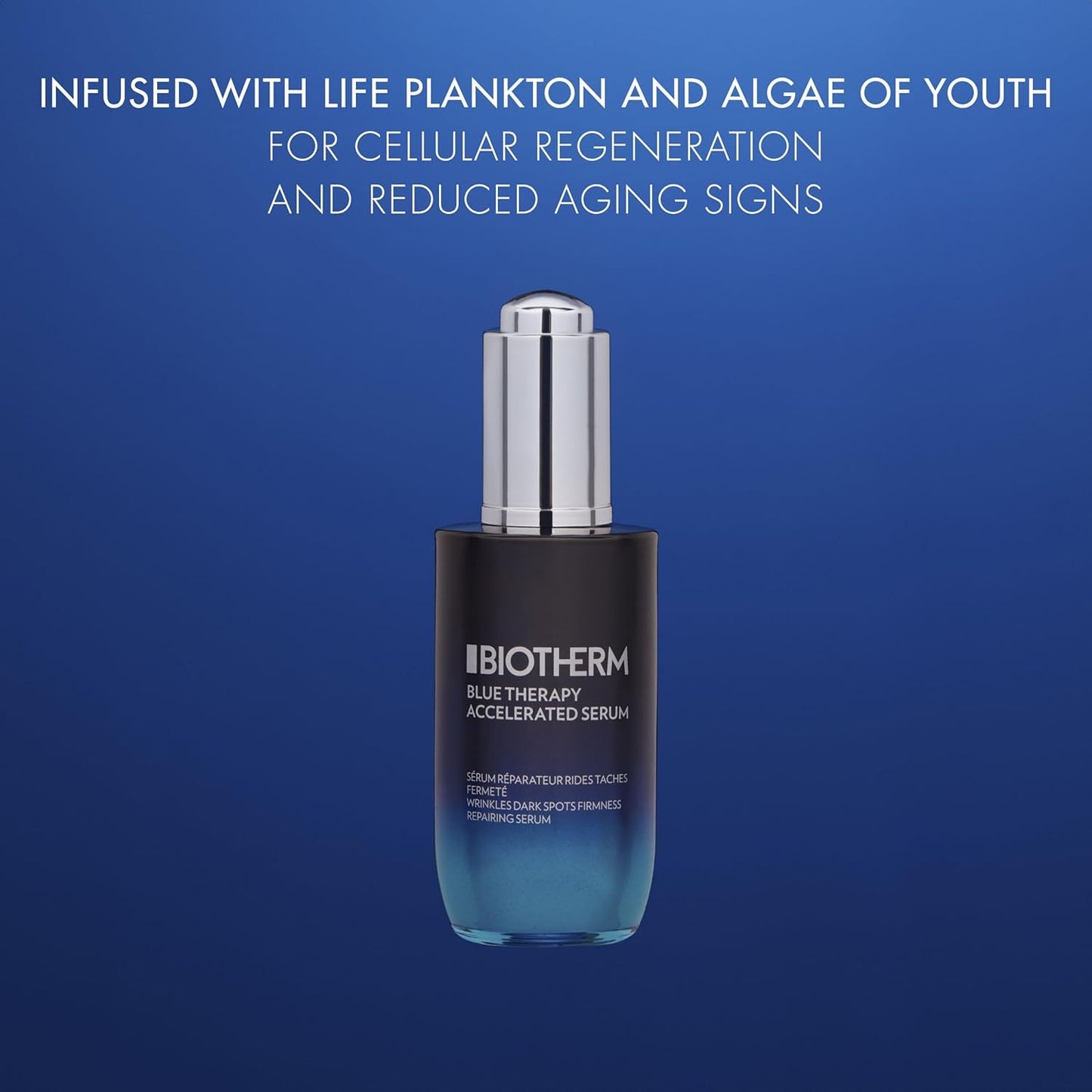碧欧泉蓝色疗法加速抗衰老精华液，含海藻和高级生命浮游生物提取物，可使皮肤更柔软、更紧致，50 毫升