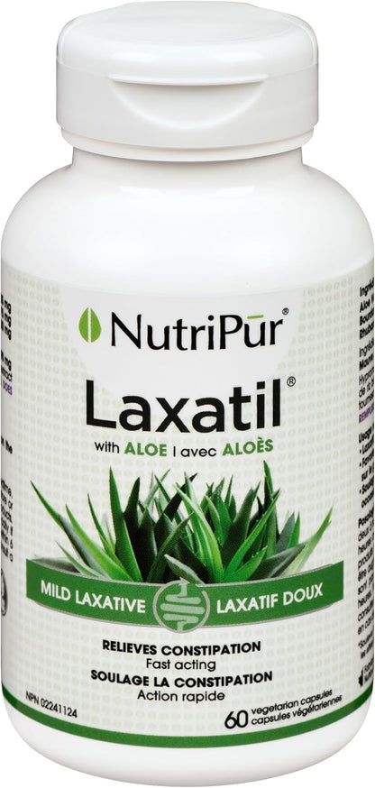 Nutripur Laxatil - 天然瀉藥，60 粒素食膠囊（1 包）
