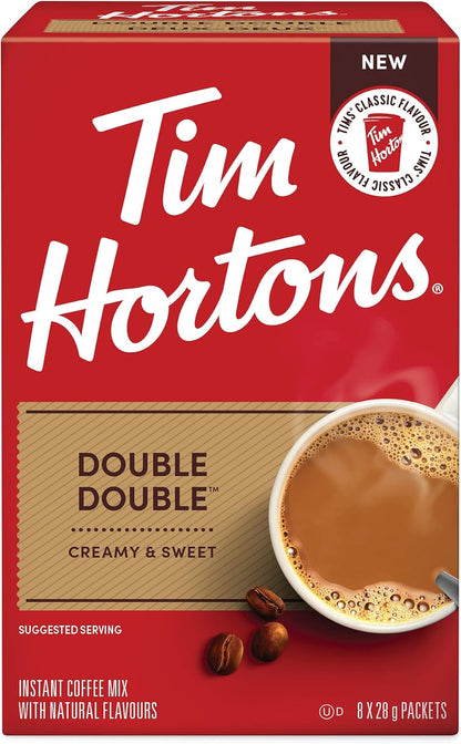 Tim Horton 速溶卡布奇诺，法式香草味，16 盎司和双倍双倍包装，8 包