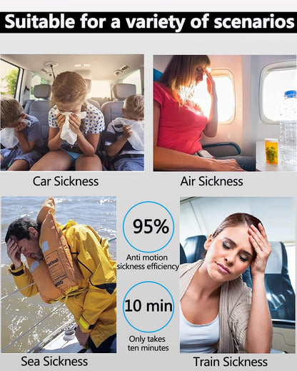 LSYEE 防晕动眼镜、晕动带（随机颜色）、晕动贴、止吐药、成人或儿童三合一套装