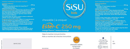 儿童酯化维生素C® 250毫克咀嚼片，橙味