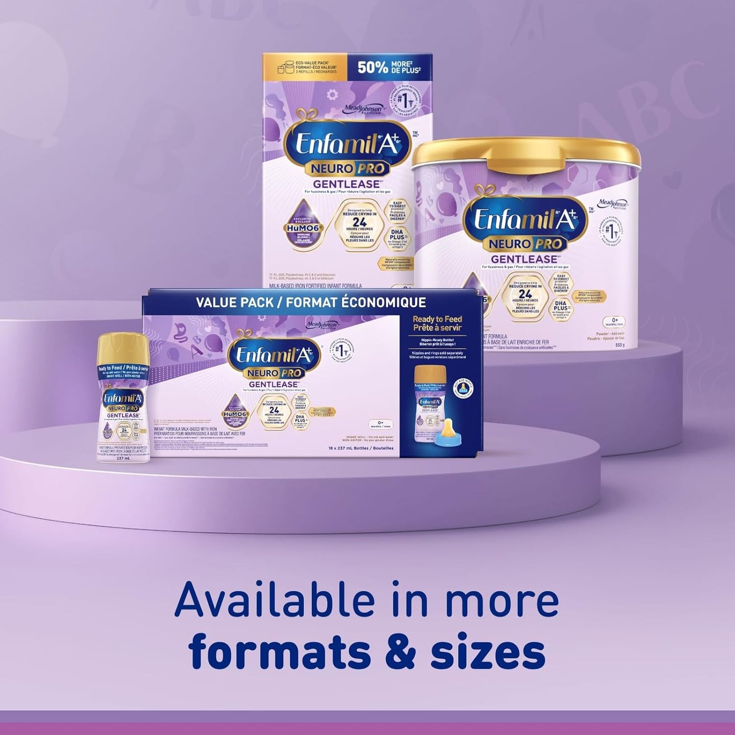 Enfamil A+ NeuroPro Gentlease, Baby Formula, Powder Refill Carton, with Brain Building DHA, 0-12 Months, 2 x 431g (862g)