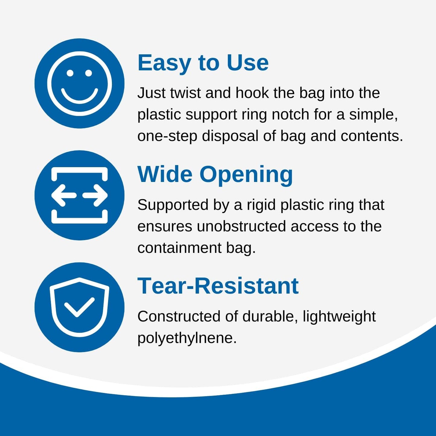 HCS 一次性嘔吐袋 | 144 個藍色醫用級嘔吐袋 | 40 液體盎司，帶易閉合環 | 嘔吐袋 一次性用於暈車、出租車、居家、旅行 | 便攜式嘔吐袋，防漏