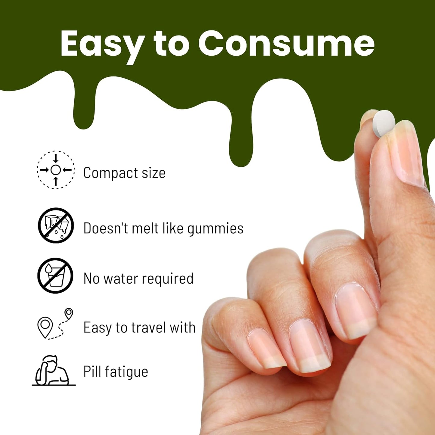 Nutrameltz 维生素 K2 100 微克 - 维生素 K2 作为 MK7 补充剂，用于强化牙齿、骨骼、促进心脏健康，速溶片，用于治疗维生素 K2 缺乏症 - 椰子味（60 片）