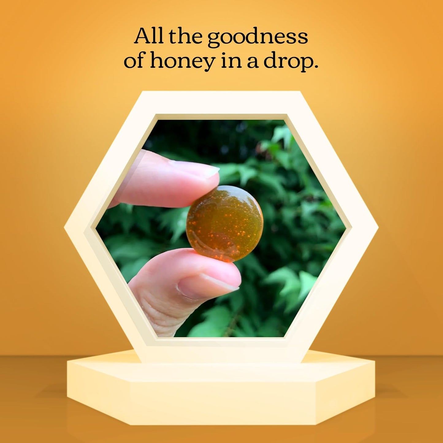 Honibe 蜂蜜滴剂 | 100% 纯蜂蜜 | 固体蜂蜜甜味剂 | 舒缓咽喉痛 | 12 包，每包 20 滴（240 滴）