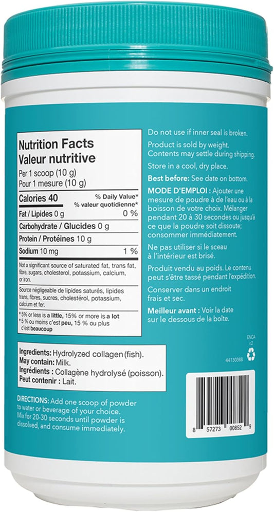 VITAL PROTEINS 海洋胶原蛋白肽粉，有助于形成胶原蛋白并减轻与骨关节炎相关的关节疼痛，氨基酸来源，不添加糖，不含人工色素或香料，221 克