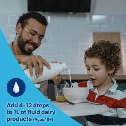 Lacteeze 牛奶滴剂，减少乳糖摄入，缓解胀气、腹胀、痉挛和腹泻，乳糖酶滴剂，缓解乳糖不耐症