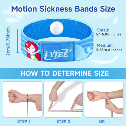 LYJEE Sea Sickness Wristbands for Kids Motion Sickness bands For Kids Cruise Ship Vacation Anti Nausea Wristbands All-Natural Non Drowsy Relief Acupressure Treatment