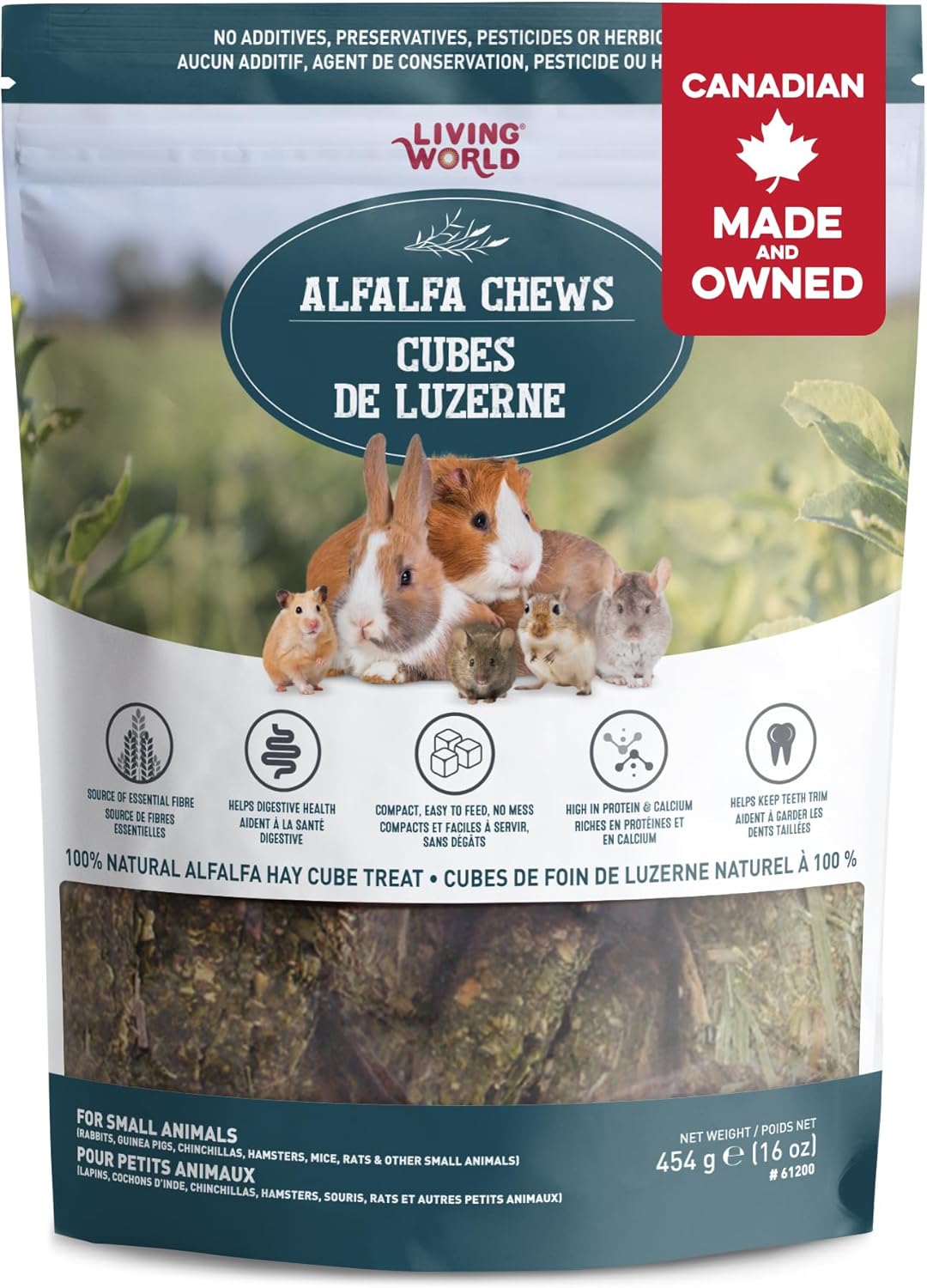 Living World 加拿大苜蓿咀嚼片 - 454克