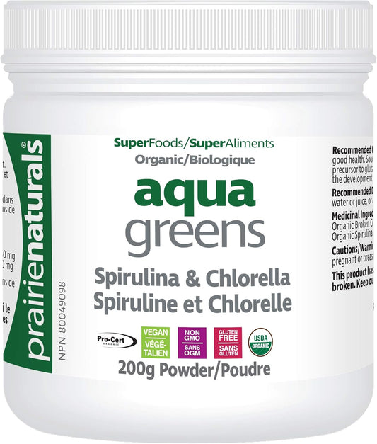 Prairie Naturals Organic Aqua Greens Powder - 200 Gram