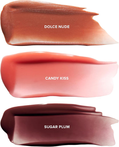 Nudestix 多肽保濕有色潤唇膏套裝 - 3 支裝，含牛油果、乳木果油和多肽