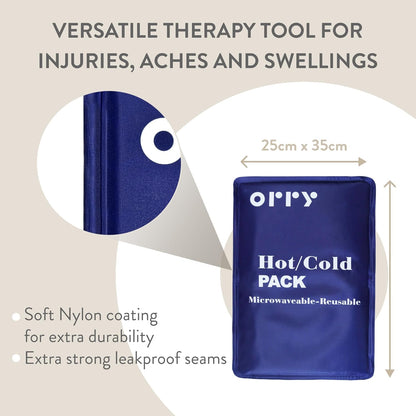 ORRY 冷热敷袋 - 可重复使用冷热冰凝胶垫 - 减轻肿胀、发烧和烧伤疼痛（冷），缓解腰痛、颈痛、痛经、关节炎（热）