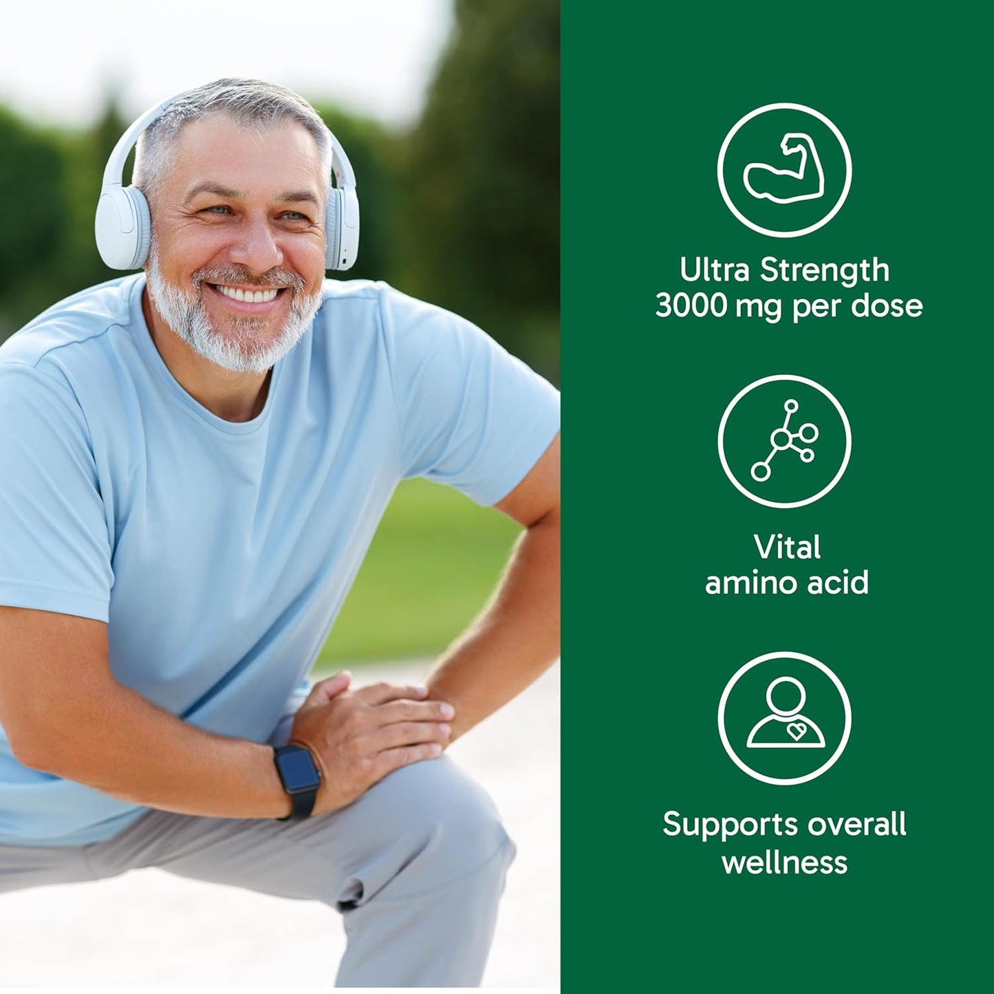 Organika 加拿大製造超強效牛磺酸 - 1000 毫克 - 支持心血管健康，每日劑量 3000 毫克 - 240 粒膠囊