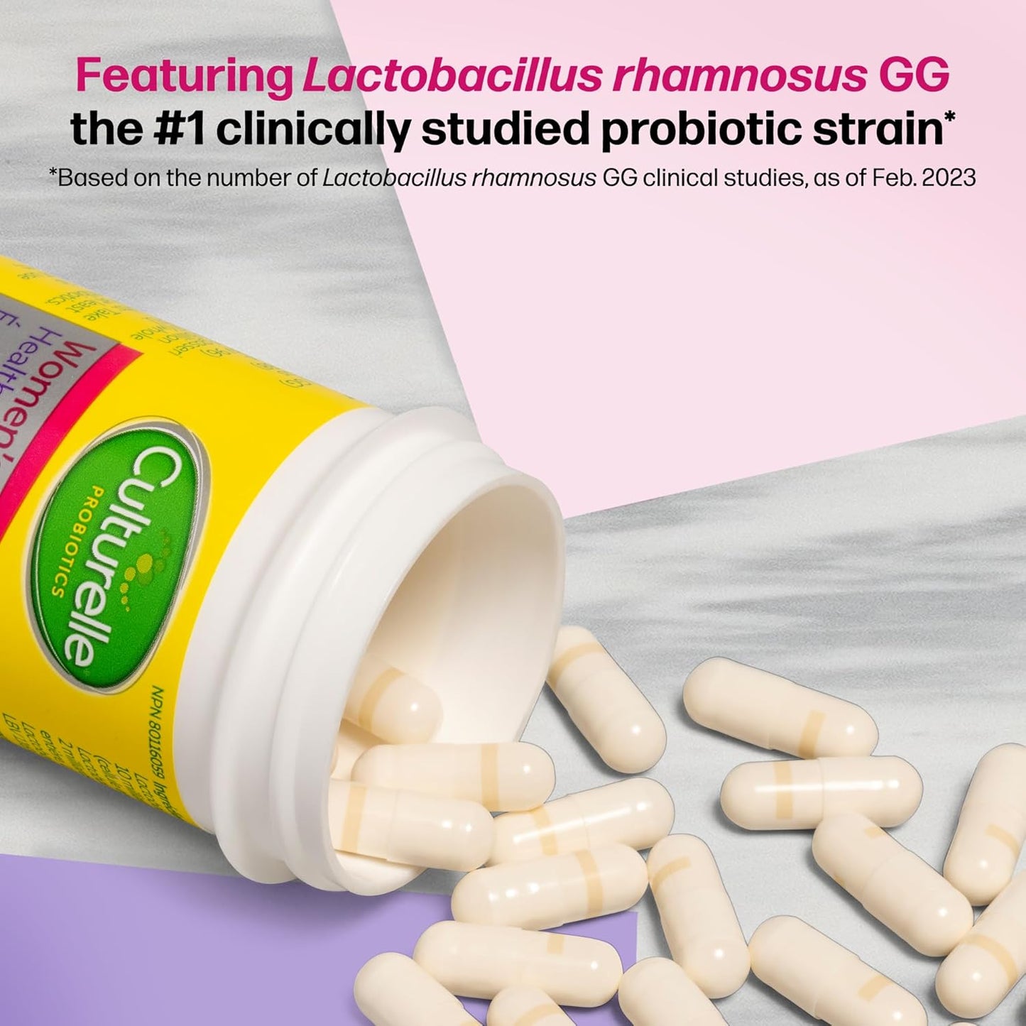 Culturelle 益生菌，女性健康平衡，30 粒胶囊，5 种经临床验证的益生菌菌株，支持消化、免疫和阴道健康*