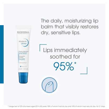 Bioderma Atoderm 润唇膏，保湿滋养唇膏，适用于非常干燥、敏感的嘴唇