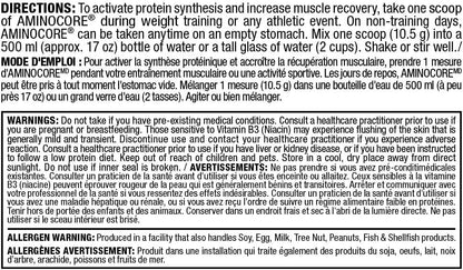 ALLMAX Nutrition Aminocore Bcaa - 8克 Bcaas - 100% 纯支链氨基酸 - 无麸质 945 克蓝莓味