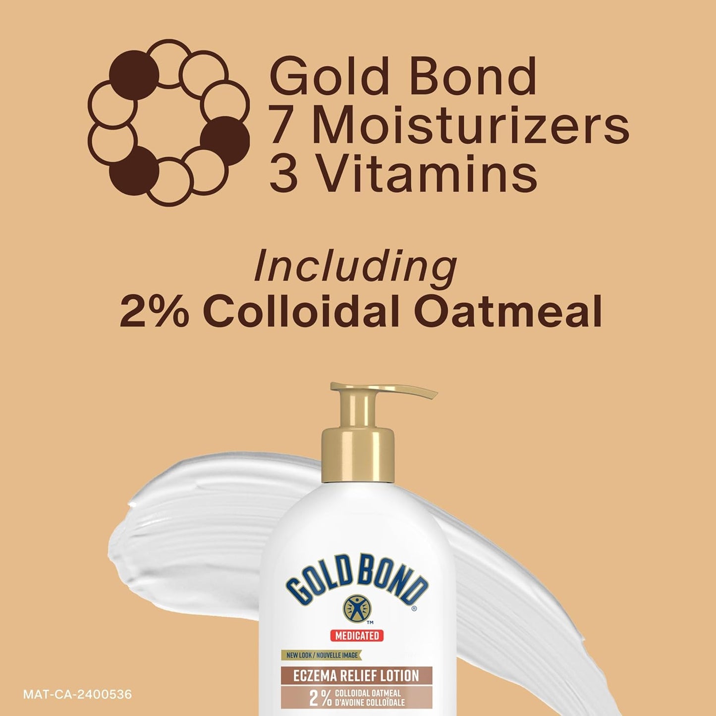 Gold Bond 药用湿疹缓解乳液，396 毫升泵瓶装，保湿润肤露，含 2% 胶体燕麦，可对抗皮疹并帮助缓解轻微皮肤刺激和瘙痒