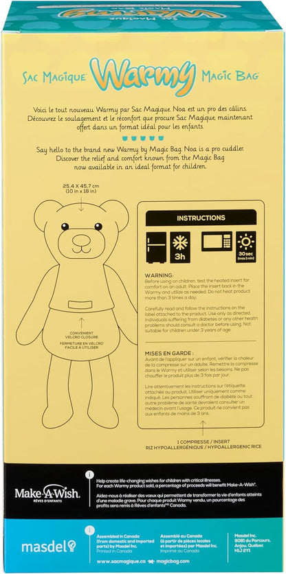 魔法袋 Warmy Noa the Bear 冷熱敷袋，屢獲殊榮的舒適治療伴侶，天然可堆肥，可擁抱療法，加拿大衛生部註冊，多功能健康伴侶