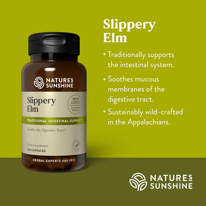 Nature's Sunshine Slippery Elm, 100 capsules