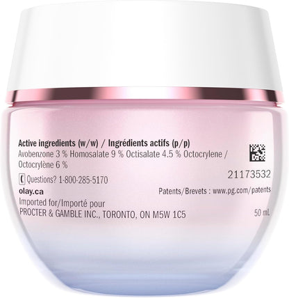 Olay Super Cream with Sunscreen SPF 30, Ultra Lightweight Face Moisturizer with Vitamin C, Hyaluronic Acid, Niacinamide, Vitamin E, and Collagen Peptide, 50 mL