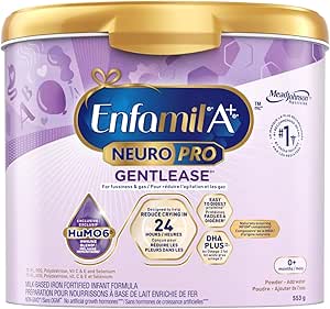 Enfamil A+ NeuroPro Gentlease, Baby Formula, Powder Tub, with Brain Building DHA, 0-12 Months, 553g