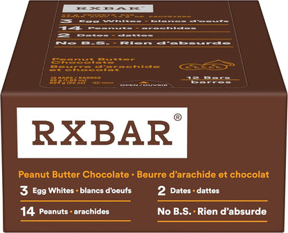 RXBAR 花生酱巧克力蛋白棒 12 x 52 克