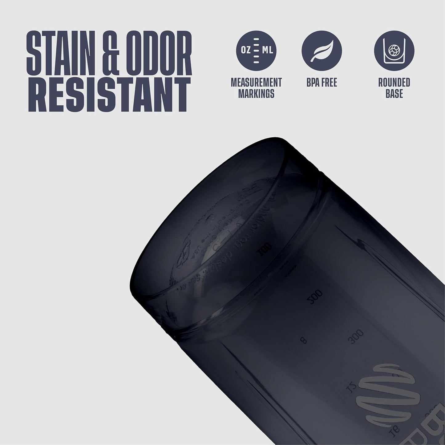 BlenderBottle Strada 摇摇杯，非常适合蛋白奶昔和运动前饮品，28 盎司，黑色