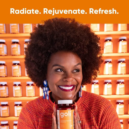 Goli 營養補充劑，SuperFruits 美容軟糖維生素 - 60 粒 - 促進膠原蛋白的成分 - 混合水果，純素，植物基，非轉基因，無麩質和無明膠