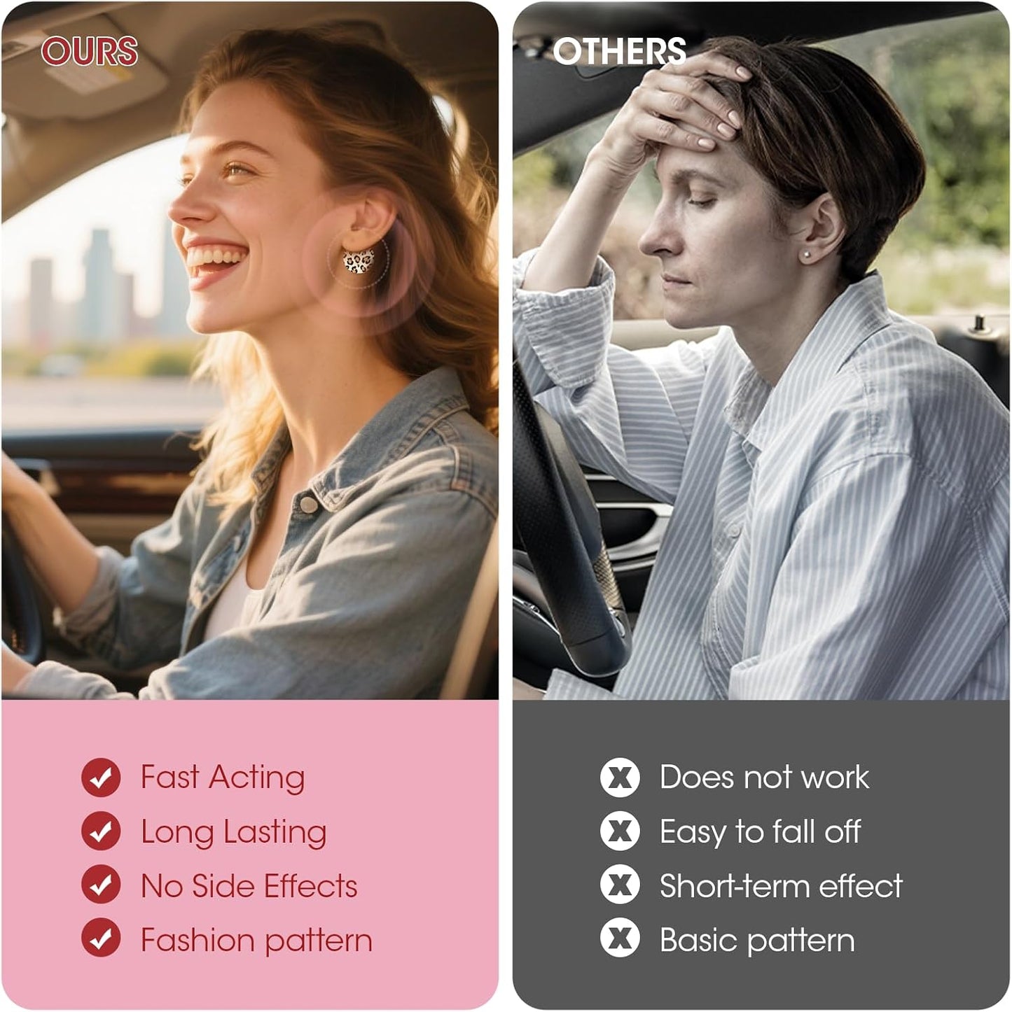 MQ 33片晕车贴，不瞌睡，邮轮旅行晕船贴，汽车飞机高原反应耳后防水贴，72小时持久，豹纹