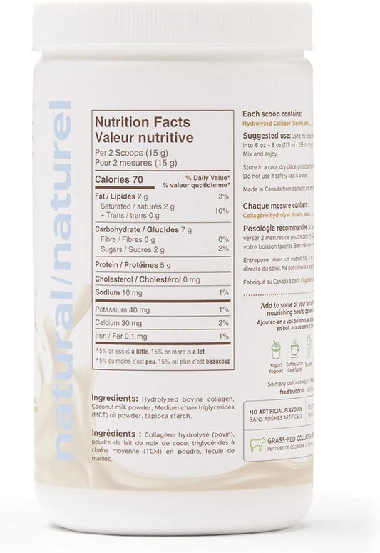 Feed That Brain Collagen Peptides Powder with MCT Oil (No Flavour) 240g, Hydrolyzed Collagen Powder for Healthy Joints, Gut, Skin