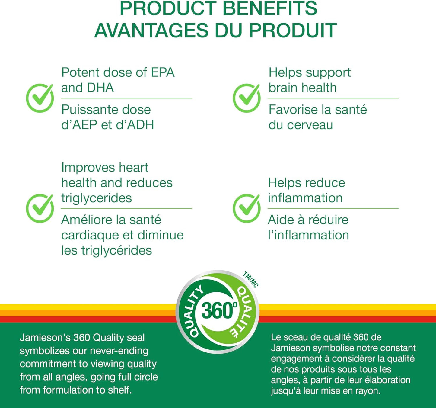 Jamieson 益生菌 600 億 24 粒膠囊和 Omega-3 精選 1,000 毫克