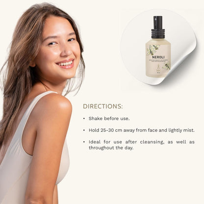 TANIT - 有機橙花水 - 100% 純天然橙花純露 - 純素 - 橙花水 - 身體噴霧和爽膚噴霧 - 即時清新（60 毫升）