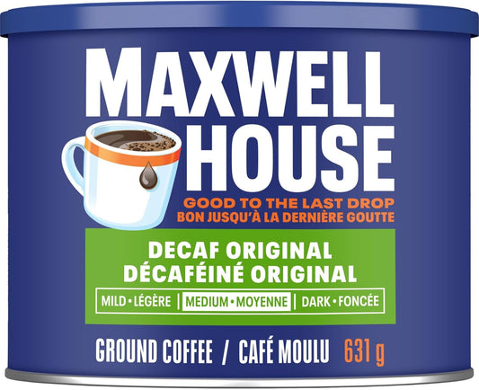 麦斯威尔脱因咖啡粉，631克罐装