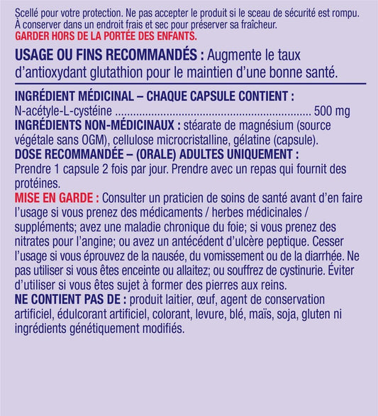 Westcoast Naturals Amino Acid N-Acetyl-L-Cysteine Capsule, 500 mg