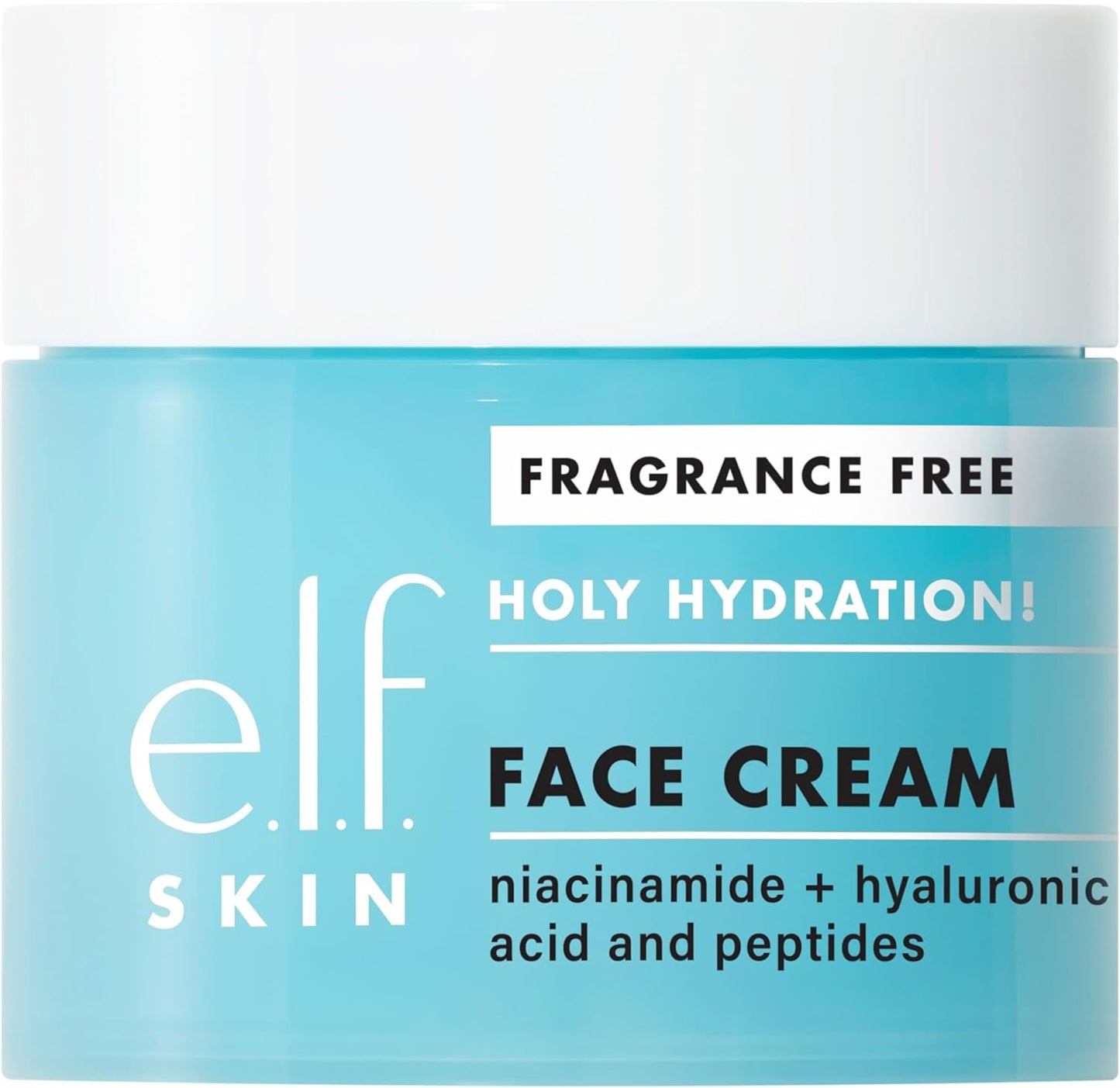 e.l.f. Holy Hydration! Face Cream - Fragrance Free, Moisturizes & Softens Skin, Quick-Absorbing & Ultra-Hydrating, 1.8 Oz (50g)