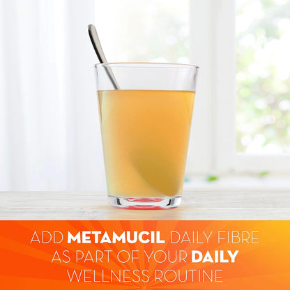 Metamucil, 每日车前子壳粉补充剂，真糖，三合一膳食纤维，促进消化健康，原味顺滑风味饮料，72 份