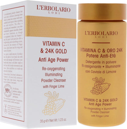 LErbolario VitaminC And 24K Gold Anti-Age Power Cleanser Women 1.23 oz