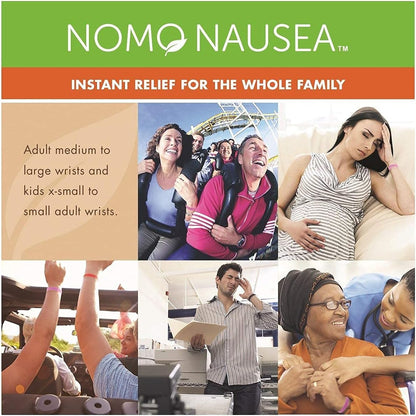 NoMo 恶心即时缓解小粉色芳香疗法止吐带，带穴位按摩功能