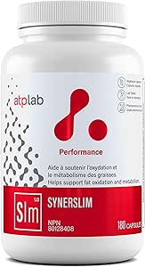 ATP LAB Synerslim，180 粒膠囊，30 天用量 - 不含基因改造成分，適用於女性和男性的甲狀腺支持補充劑 - 提高能量水平、支持身體機能並促進平衡