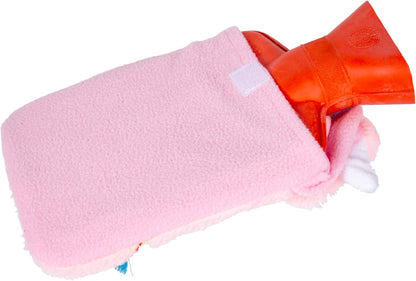 Bodico 舒适温暖新奇骆驼毛绒 1L 热水袋，10.5 英寸，粉色