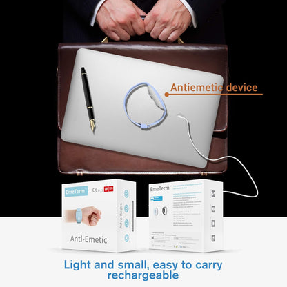EmeTerm 时尚缓解恶心电极刺激器 孕吐 晕车 呕吐缓解 可充电 无凝胶 无药物腕带 无副作用