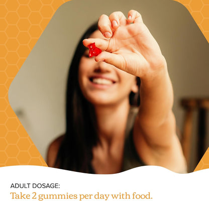 Honibe 褪黑素睡眠支持软糖 | 加拿大制造的蜂蜜软糖 | 夜间睡眠辅助 | 天然睡眠辅助剂，有助于缓解压力 | 褪黑素软糖有助于支持健康的睡眠辅助 | 睡眠软糖 | 70 粒软糖