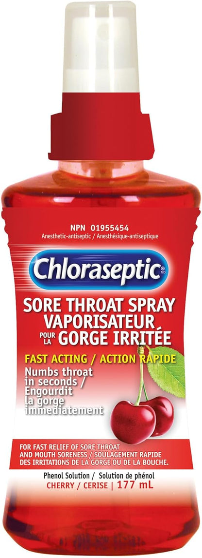 Chloraseptic 速效咽喉痛喷雾，樱桃味，177毫升
