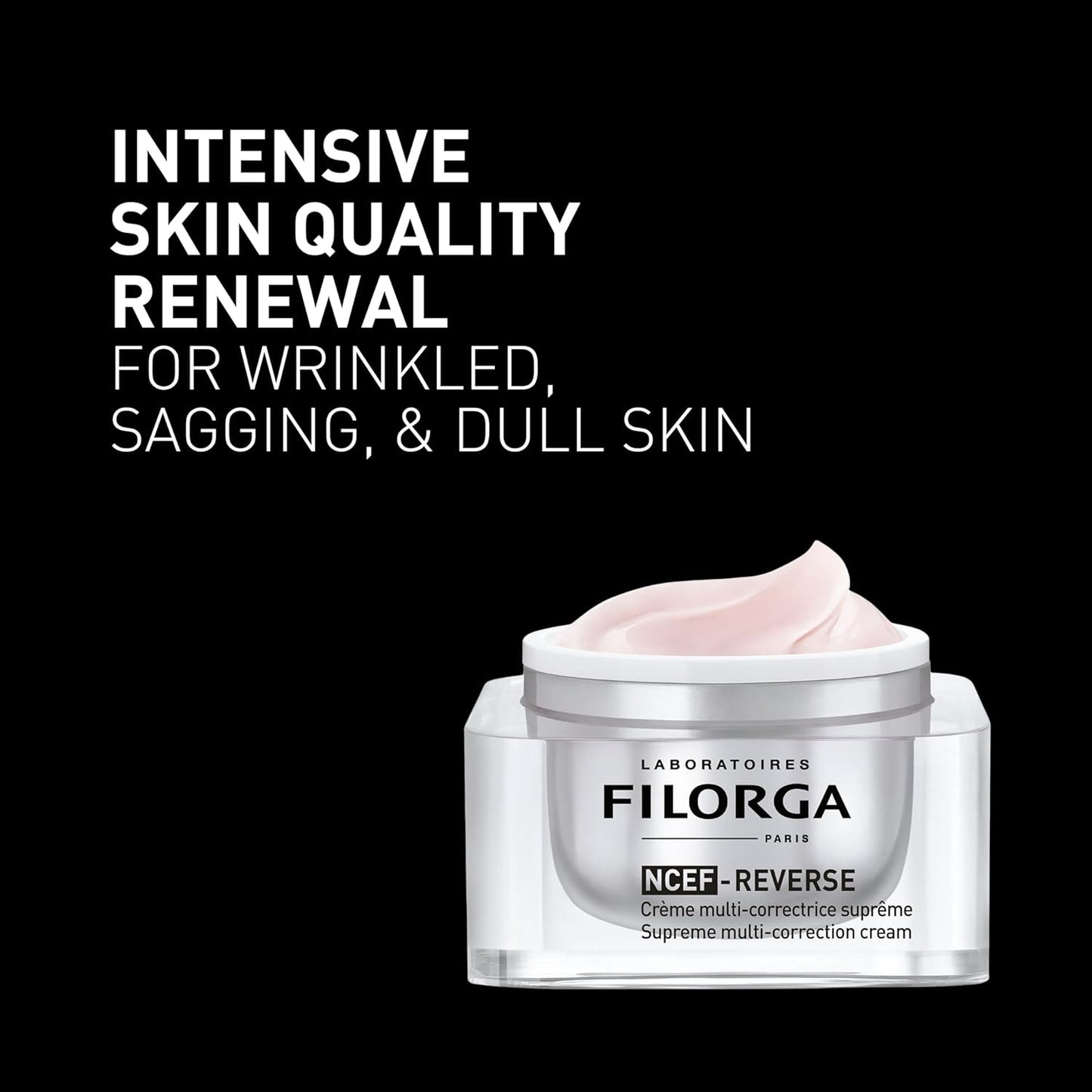 Filorga NCEF Reverse Cream inspired by injection methods | Anti-Ageing Skin Care With Hyaluronic Acid and Nutriments | 1.7oz - 50ml